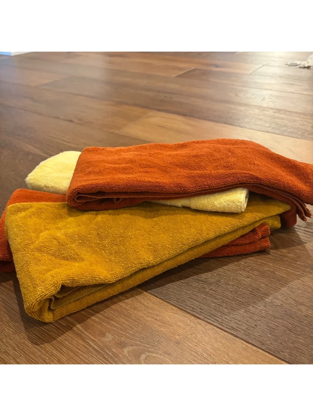 Vintage 70s Fieldcrest Hand Towels, Set of 4, Cotton Face, Made in USA